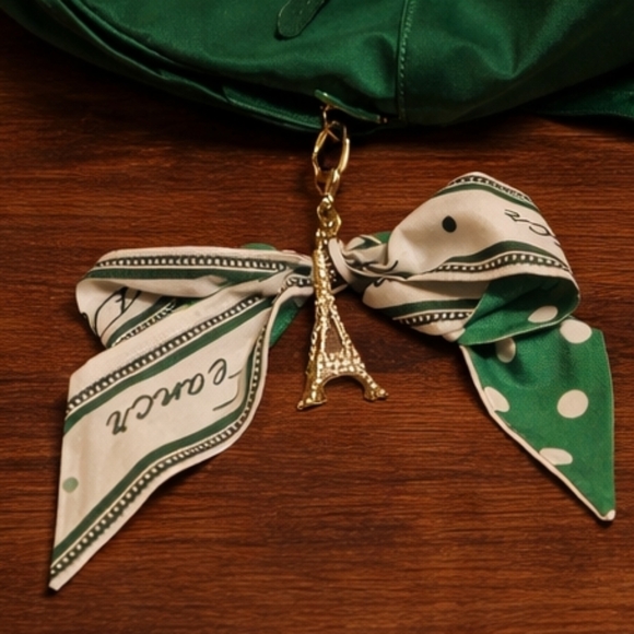 Kate Spade Nylon Bookbag - Green - Plus Bag Charm! - NWOT - Picture 4 of 7